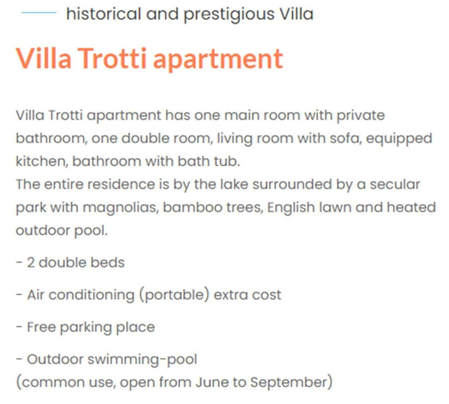 Miralago Apartments Villa Trotti 贝拉焦 外观 照片
